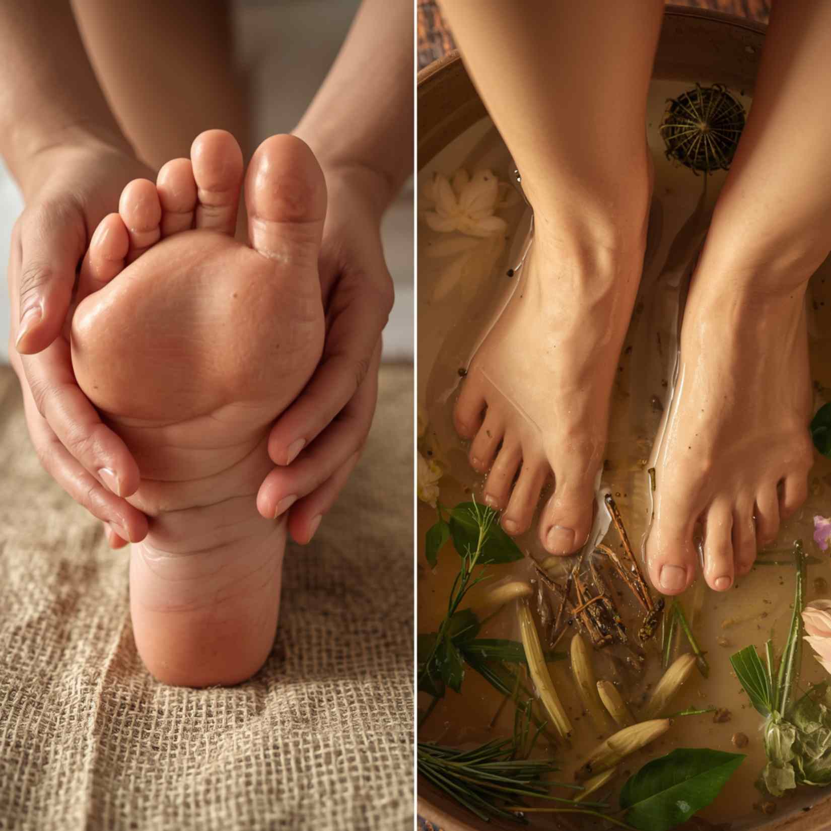 Ayurveda-Fussmassage & Fussbad
